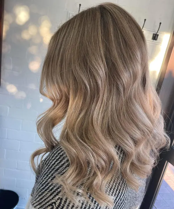 Brunette to caramel ombré